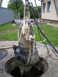 Zulaufpumpwerk Leutschach: verstopfte Pumpe
